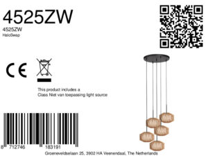 lámparacolgantenegraconcincopantallasdecuerdamexlitehaloswap-8a