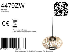 lámparacolgantenegraconpantalladebambústeinhauersparkledlight-8a