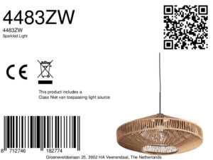 lámparacolgantenegraconpantalladecorativadecuerdasteinhauersparkledlight-8a