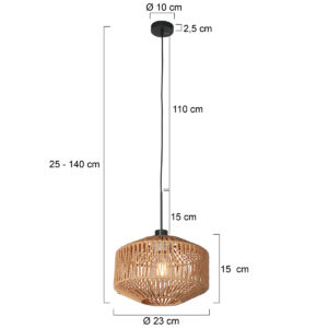 lámparacolgantenegraconpantalladecuerdafinamentetejidasteinhauersparkledlight-7