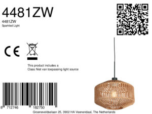 lámparacolgantenegraconpantalladecuerdafinamentetejidasteinhauersparkledlight-8a