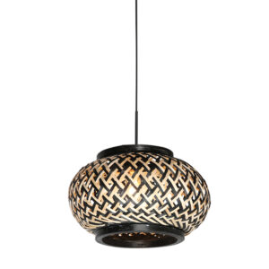 lámparacolgantenegraconpantallapequeñadebambúmexlitehaloswap-1