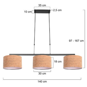 lámparacolgantenegradetreslucesconpantallasdecorchosteinhauerstang-7