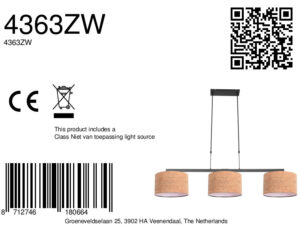 lámparacolgantenegradetreslucesconpantallasdecorchosteinhauerstang-8a