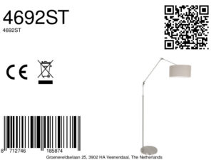 lámparadearcocoloraceroconpantallacolorcremasteinhauerprestigechic-8a