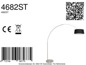 lámparadearcocoloraceroconpantalladelinogriselegantesteinhauersparkledlight-8a