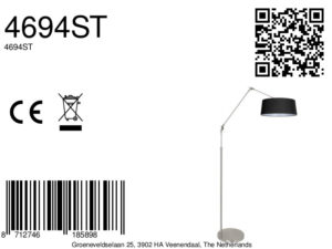 lámparadearcocoloraceroconpantalladelinonegrosteinhauerprestigechic-8a