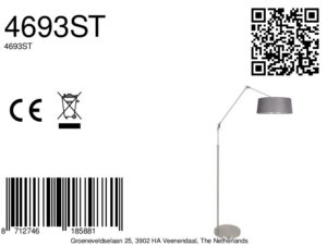 lámparadearcocoloraceroconpantallagrissuavesteinhauerprestigechic-8a