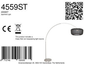 lámparadearcocoloraceroconpantallanegragrandesteinhauersparkledlight-8a