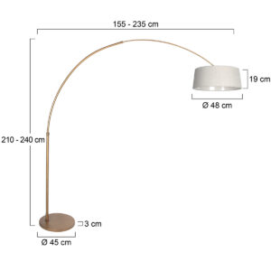 lámparadearcocolorbroncecálidoconpantalladelinocremasteinhauersparkledlight-7