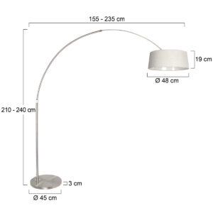 lámparadearcocolorcremaconpantallanegramodernasteinhauersparkledlight-7