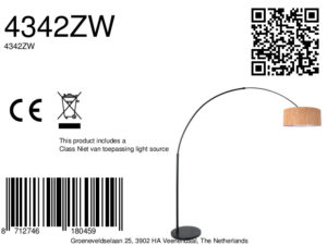 lámparadearcoconpantalladecorchoybasemetálicanegrasteinhauersparkledlight-8a