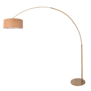 lámparadearcoenbroncecongranpantalladecorchosteinhauersparkledlight-1