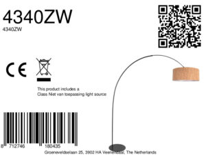 lámparadearconegracongranpantalladecorchoannelightcurve-8a