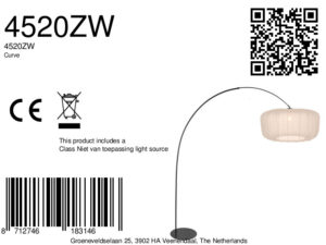 lámparadearconegraconpantallacolorcremaannelightcurve-8a