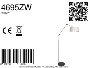 lámparadearconegraconpantallacolorcremaelegantesteinhauerprestigechic-8a