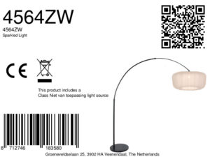 lámparadearconegraconpantallacolorcremasteinhauersparkledlight-8a