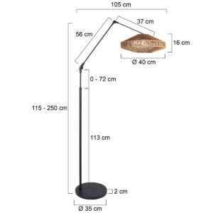 lámparadearconegraconpantallacompactadecuerdasteinhauerprestigechic-7