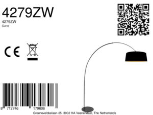 lámparadearconegraconpantalladelinoeinteriordoradoannelightcurve-8a