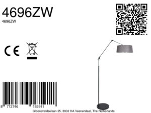 lámparadearconegraconpantallagristranquilasteinhauerprestigechic-8a