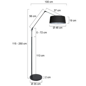 lámparadearconegraconpantallanegraintensasteinhauerprestigechic-7