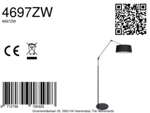 lámparadearconegraconpantallanegraintensasteinhauerprestigechic-8a