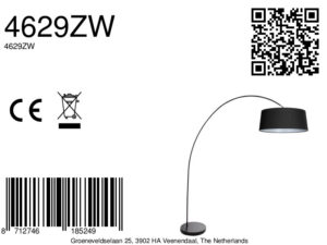 lámparadearconegraconpantallanegramodernamexlitesolva-8a