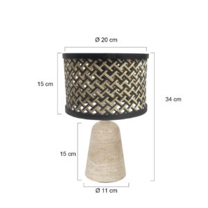 lámparademesaconpantalladebambúybasedetravertinoannelighttravino-7