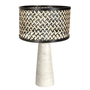 lámparademesaconpantalladebambúybasemacizadetravertinoannelighttravino-1