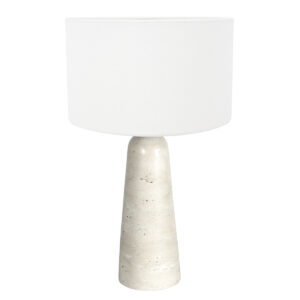 lámparademesaconpantalladelinoblancoybasedetravertinoannelighttravino-1