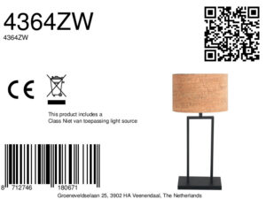 lámparademesanegraconpantalladecorchocálidasteinhauerstang-8a