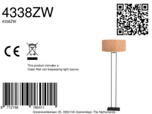 lámparadepieconpantalladecorchoyestructurametálicadelgadasteinhauerstang-8a