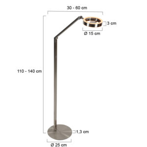 lámparadepiedeaceroconiluminaciónledregulablesteinhauerringlux-7