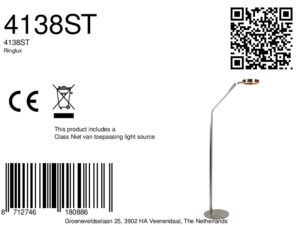 lámparadepiedeaceroconiluminaciónledregulablesteinhauerringlux-8a