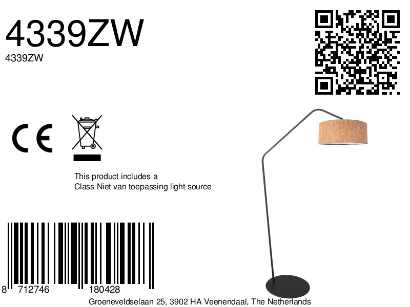 lámparadepienegraconpantalladecorchoyestructurazigzagannelightzig-zag-8a