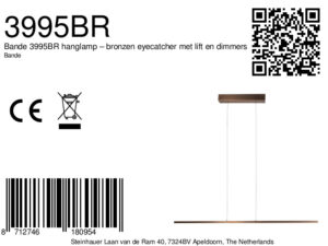 lámparacolgantealargadaenbronceconregulacióntáctilsteinhauerbande-8a