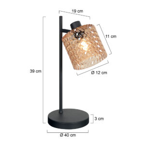 lámparademesanegraconpantalladevidrioámbarmexliteocre-7