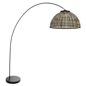 lámparadepieconbasenegraypantalladebambúmexlitesolva-1