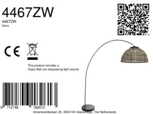 lámparadepieconbasenegraypantalladebambúmexlitesolva-8a