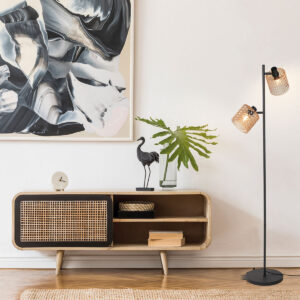 lámparadepienegracondospuntosdeluzdevidrioámbarmexliteocre-3