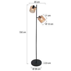 lámparadepienegracondospuntosdeluzdevidrioámbarmexliteocre-7