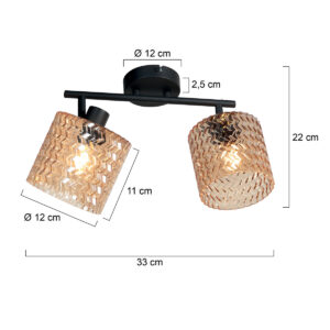 lámparadetechonegracondospuntosdeluzámbarmexliteocre-7