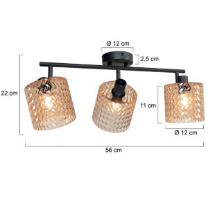 lámparadetechonegracontrespantallasdevidrioámbarmexliteocre-7