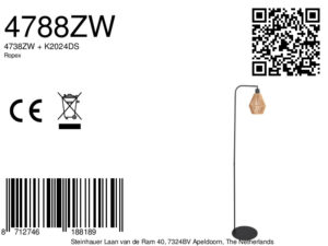 steinhauer-lámparadepie-stang-negro-algodónmetal-lámparadeambiente-e27-4788zw-8a