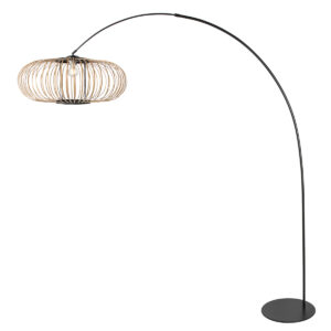 annelighting-lámparadepie-curve-naturalnegro-bambúmetal-lámparadearco-e27-4518zw-1
