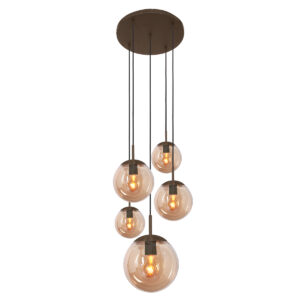 lámparacolgante5lucesvidrioámbarsteinhauerbollique-1