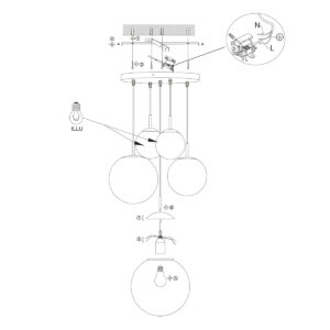 lámparacolgante5lucesvidrioámbarsteinhauerbollique-9