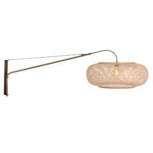 lámparadeparedajustablebronceconpantalladebambústeinhauermazenatural-1