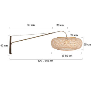 lámparadeparedajustablebronceconpantalladebambústeinhauermazenatural-7