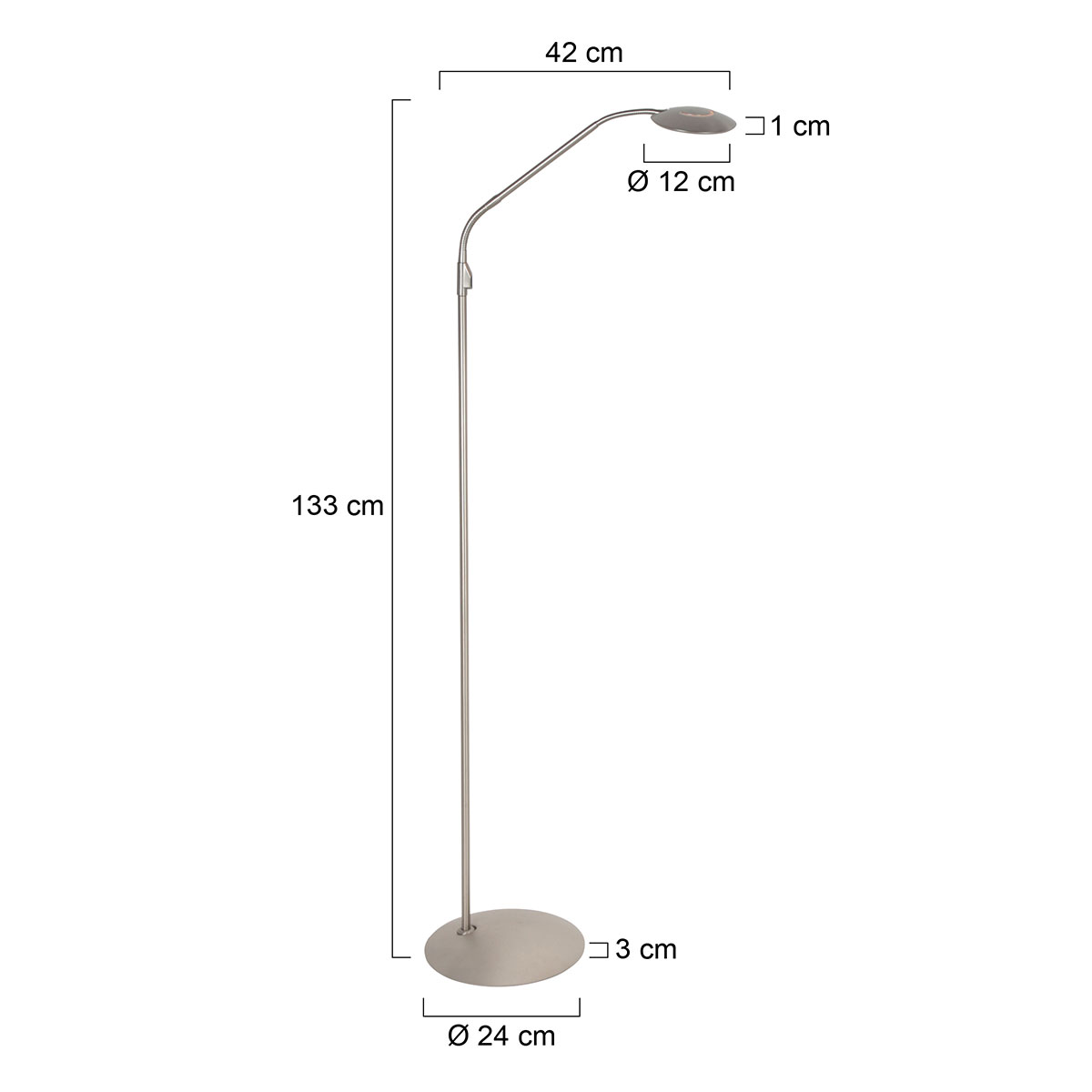 lámparadepiedelecturasteinhauerzenith2deaceroajustable-7